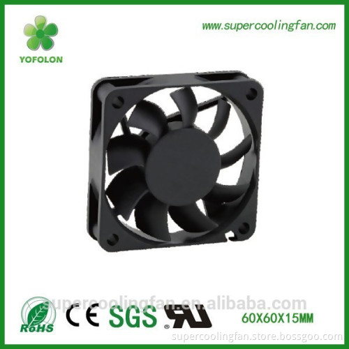 60x60x15mm 12V DC cooling fan with high speed 60mm axial fan